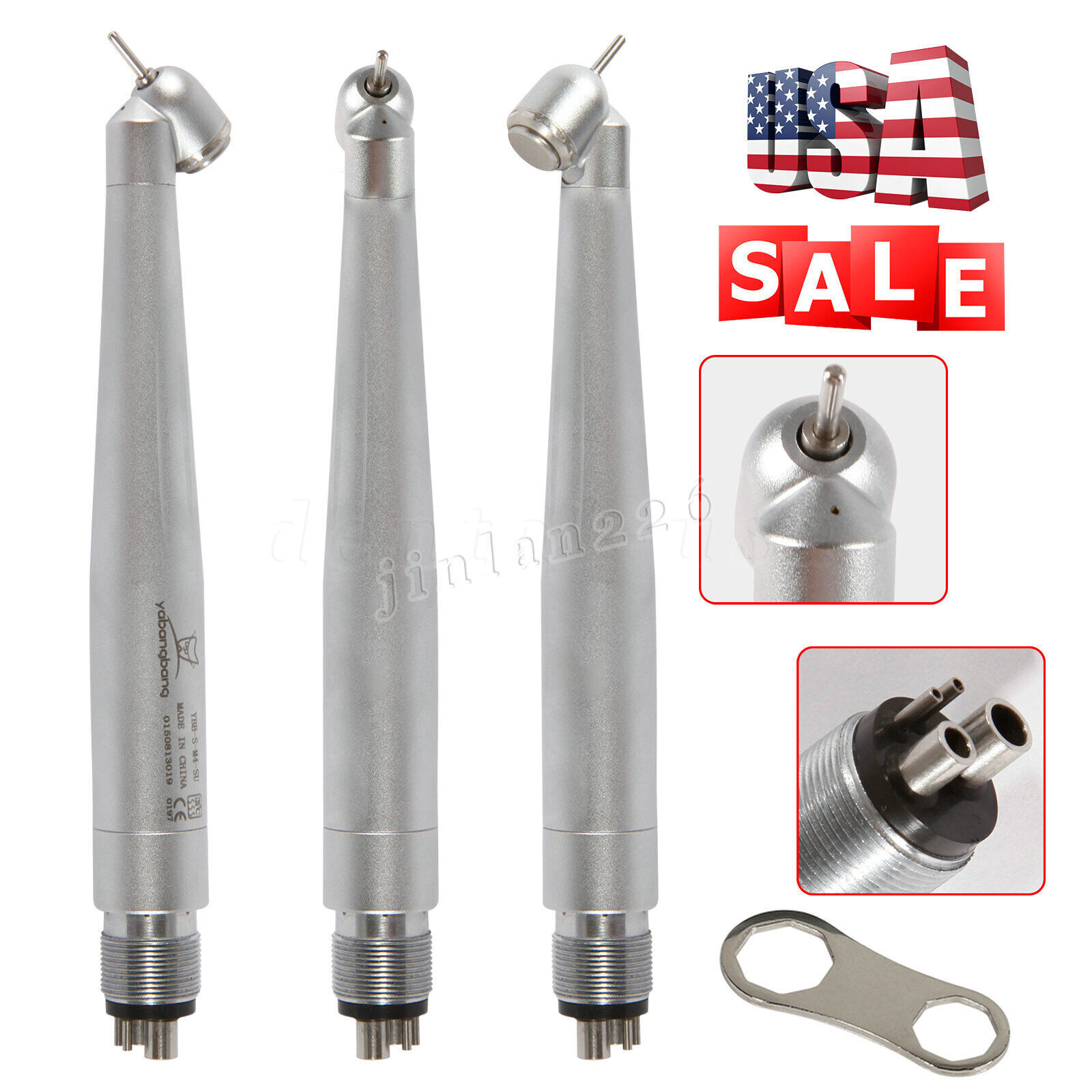 Dental 45 Degree Surgical High Speed Handpiece Push Button 4Hole yabangbang WCA4