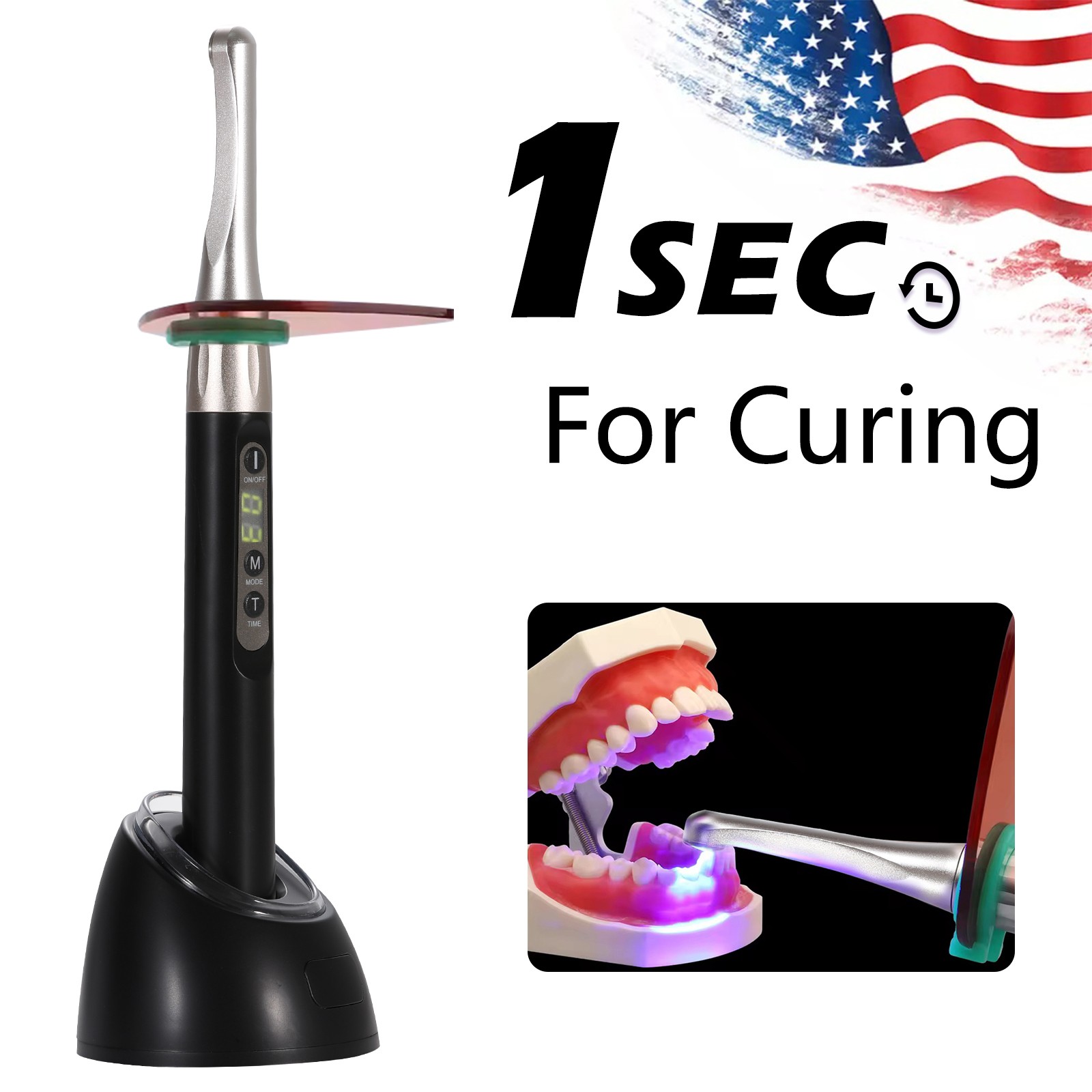 For Woodpecker Dental Wireless Curing Light Lamp iLED 1 second Curing 2500mw/c㎡