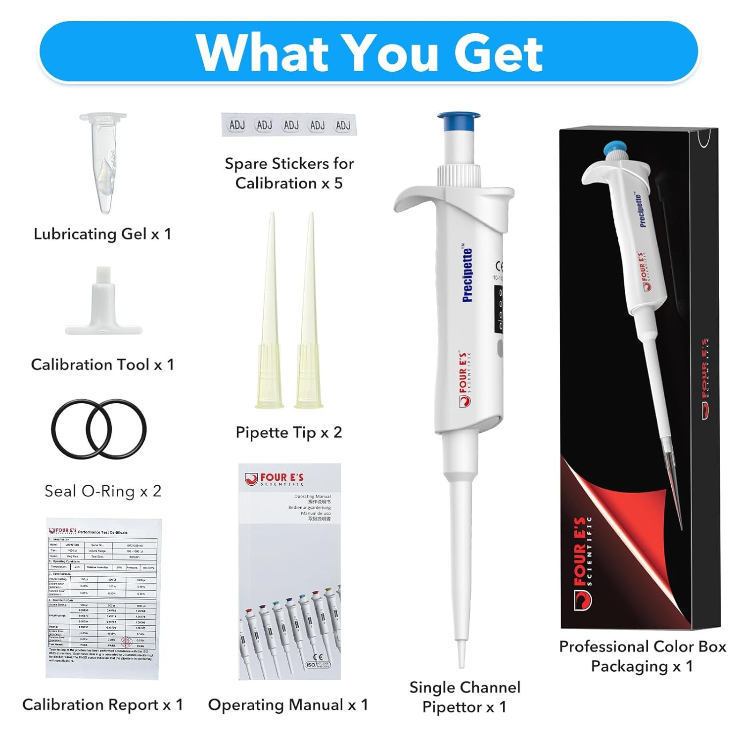 Adjustable Volume Pipette Single Channel Micropipette High Precision Pipettor US