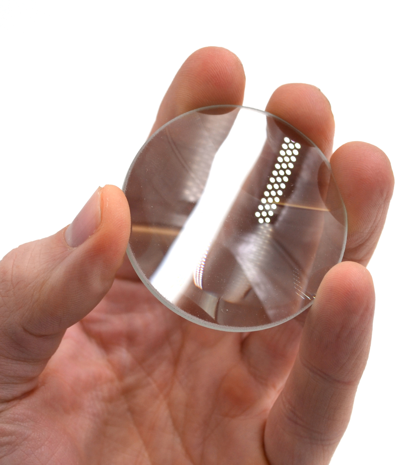 Round Double Convex High Optical Purity Glass Lens – 2″ (50mm) Diameter –