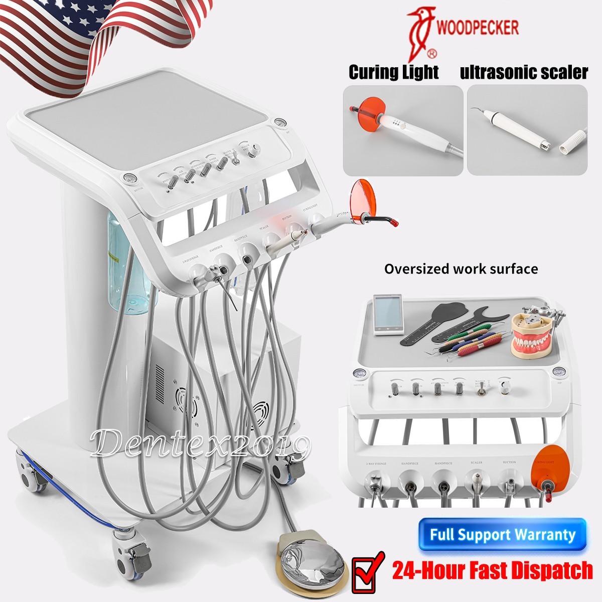 Mobile Dental Treatment Unit B033 with Built-in ompressor Full Aessories Kit