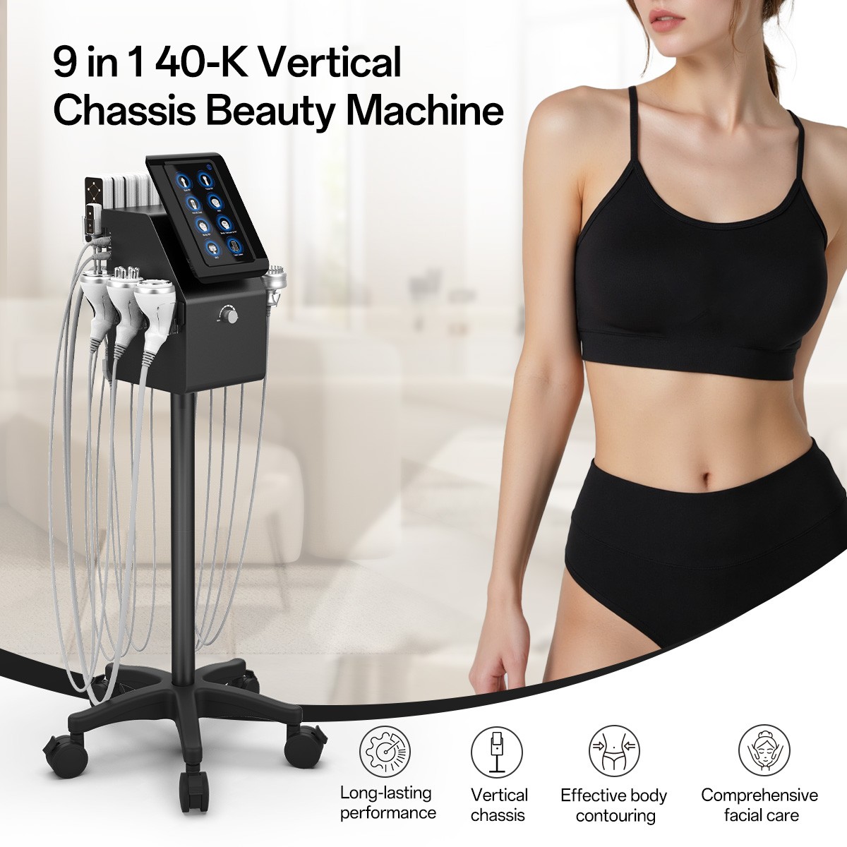 2026 Stand 9 in 1 Beauty Machine for Body Massager Facial Care Beauty Spa Salon