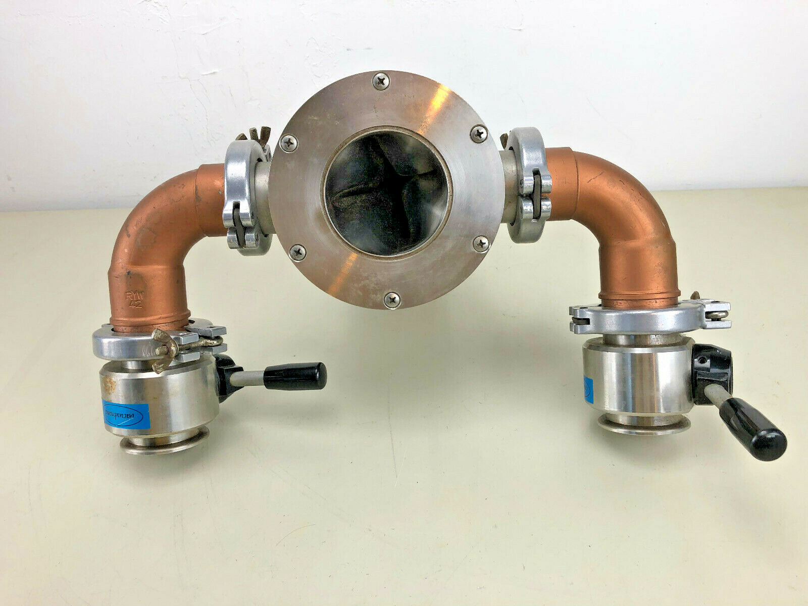 Vacuubrand Cold Trap SKF H40 Assembly with 2 VS 40 Butterfly valves