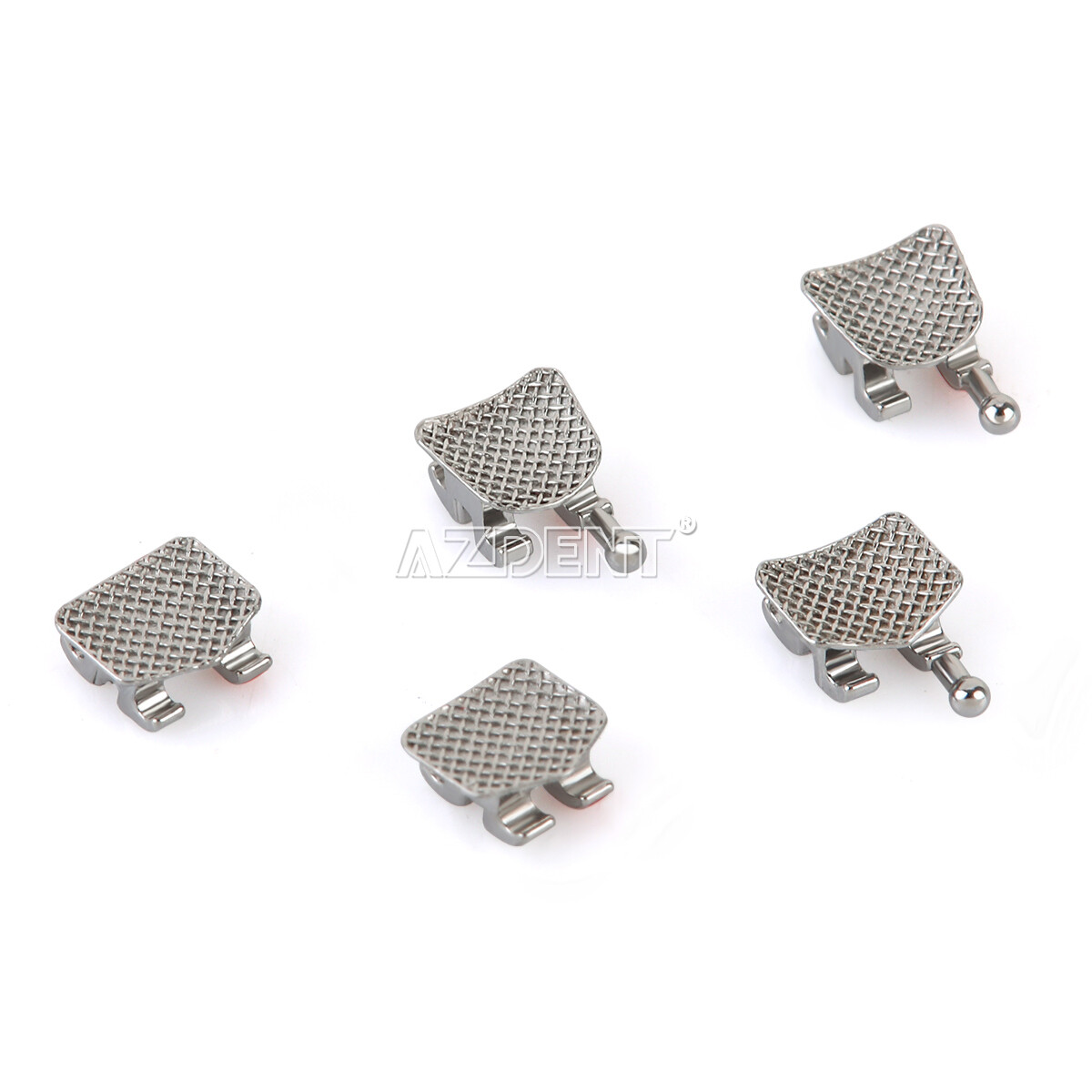 AZDENT Dental Orthodontic Brackets Mini Roth/MBT 022 345 Hooks Metal 20Pc/Pack