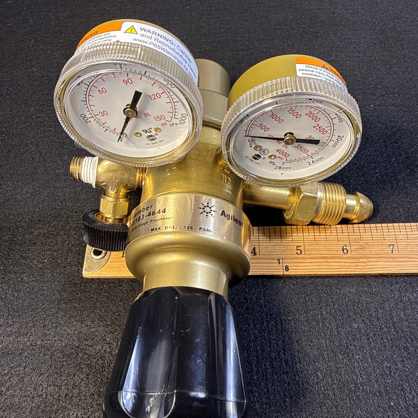 Agilent Technologies 5183-4644 Multi Stage Regulator Laboratory Grade Working