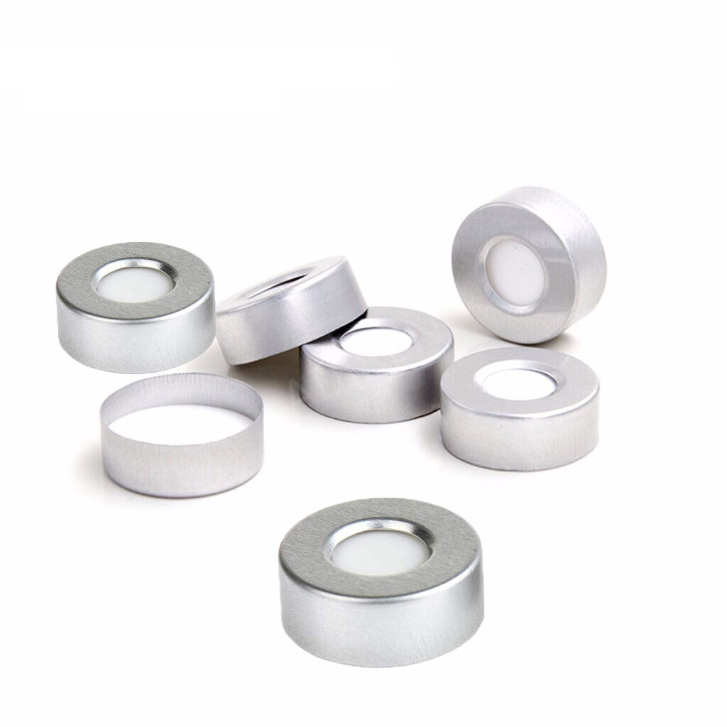 Simpure 5000pcs 20mm Crimp Top Caps Aluminum Crimp Seal for 10ml 20ml HPLC Vials
