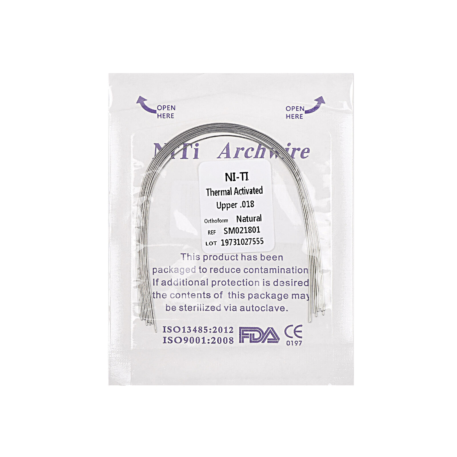 10 Pcs Dental Orthodonti Heat Thermal Activated Niti Rectangular Round Arch Wire