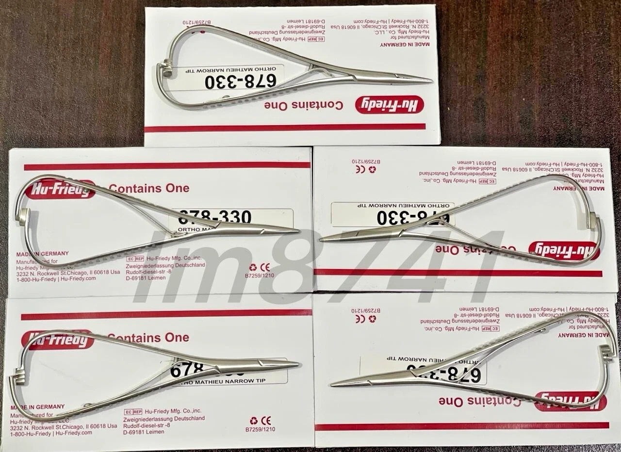 LOT OF 5 HU FRIEDY Mathieu Narrow Tip Orthodontic Plier | 678-330