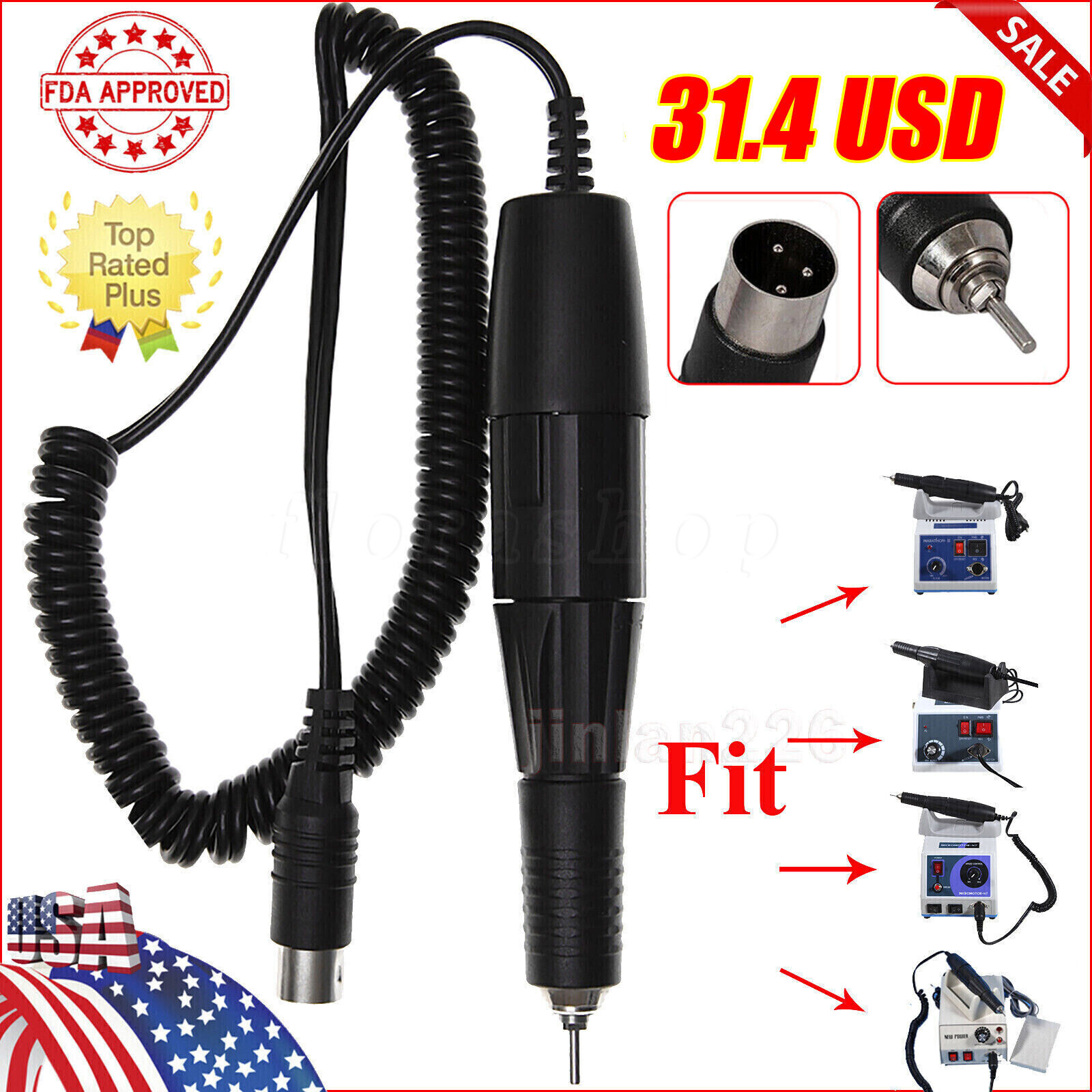 Dental Lab Marathon Electric Micro Motor 35000 RPM Handpiece Polishing 35K Rpm