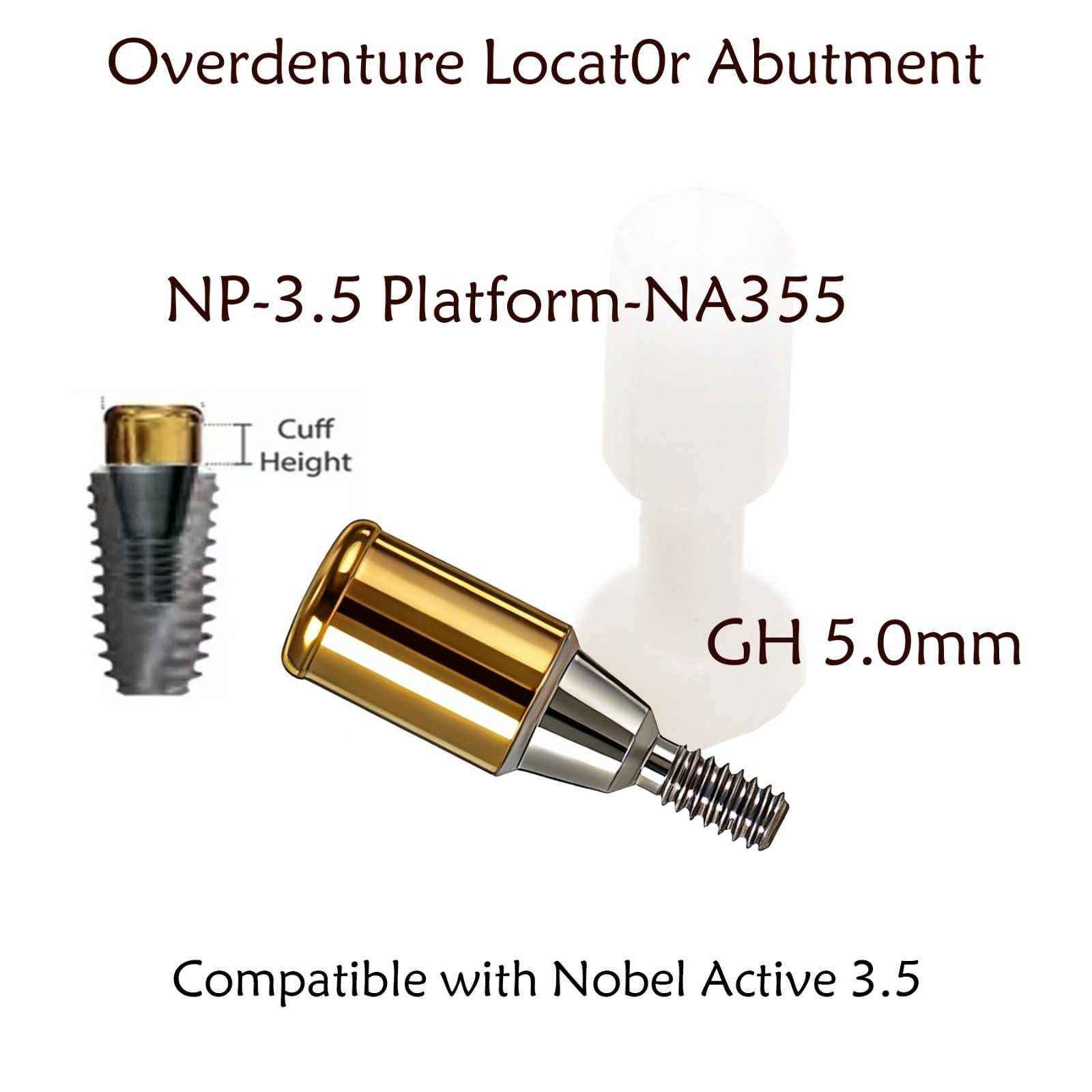 US Locator Tapered Abutment for Nobel Active Biocare Conical Connection NP 1-5mm