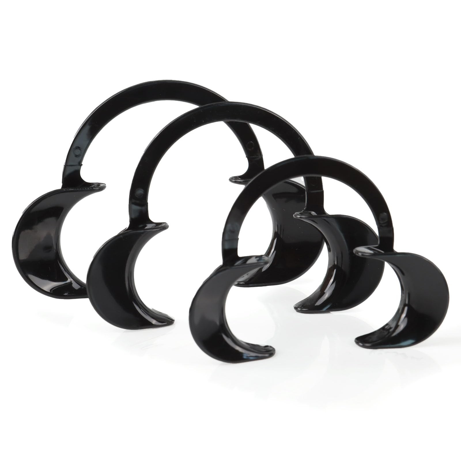 LA MIERE Dental Cheek Retractor C Shape Mouth Opener Size S,M,L, L+M+S, Black