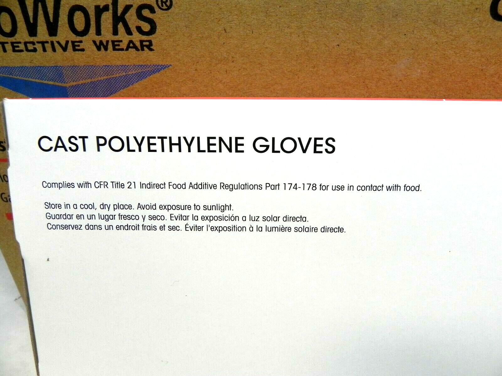 (1000) Size: M ProWorks GL-CP100M Clear Cast Polyethylene Gloves LatexFree HR