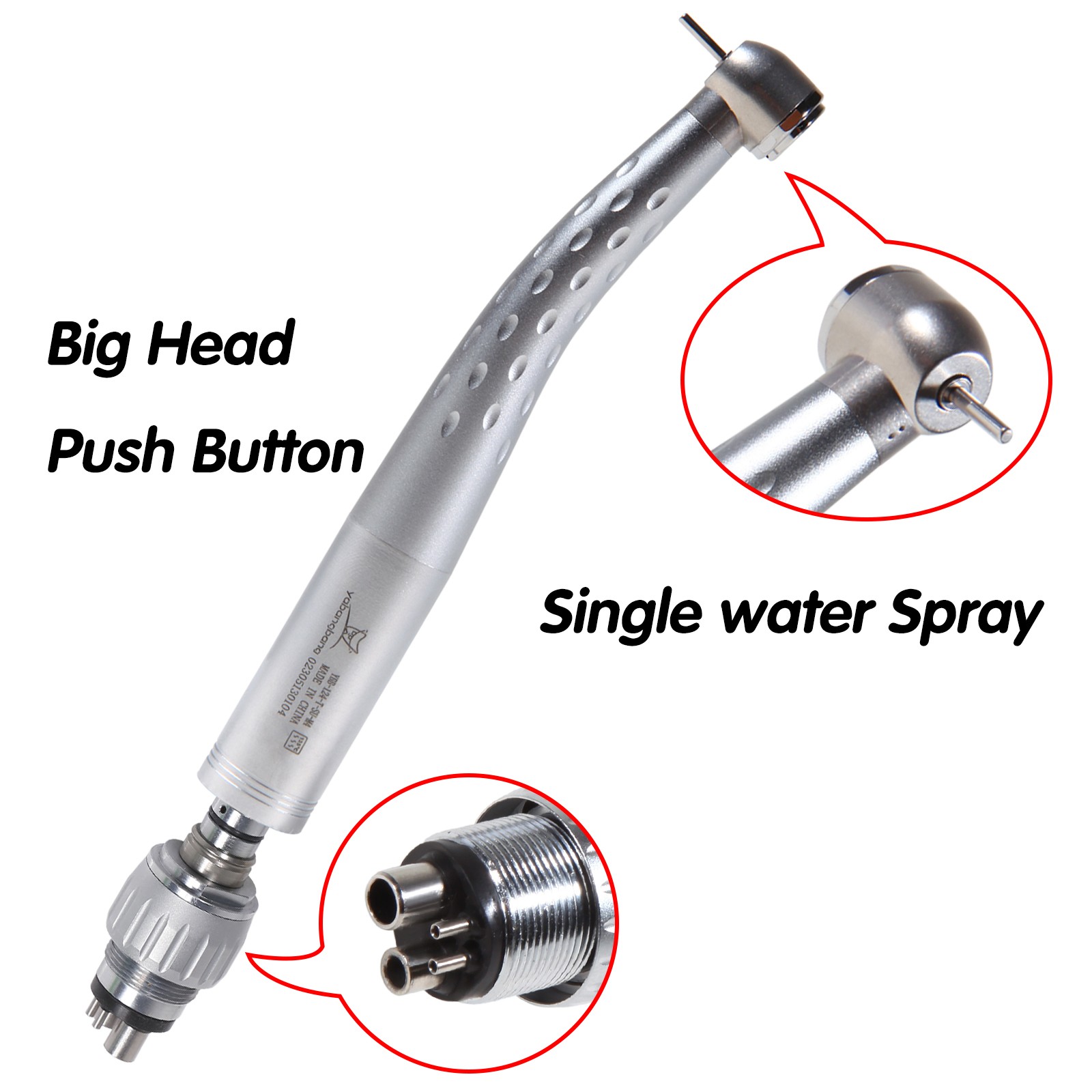 KAV Style Dental High Speed Turbine Big Head Handpiece 4H Quick Coupler Swivel