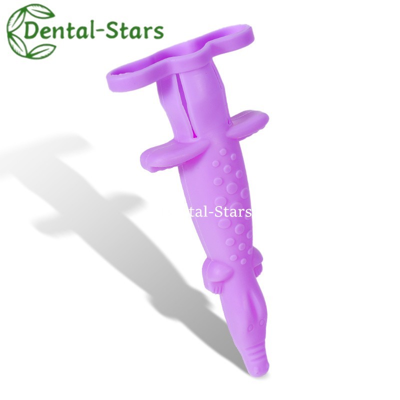 2/100 Pcs Dental Syringe Sleeve Crocodile Shaped Soft Syringe Protective Cover
