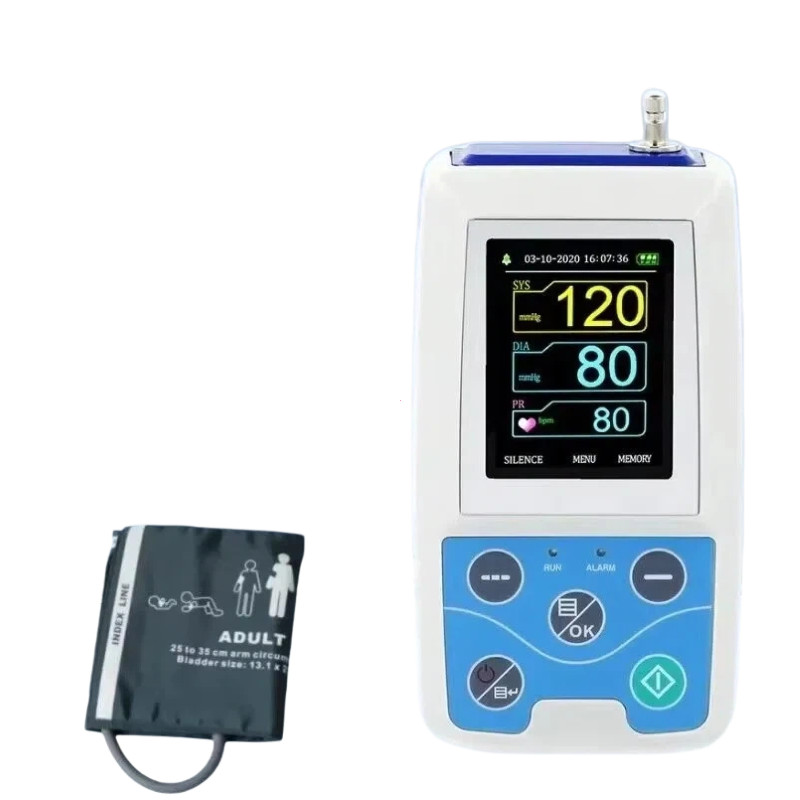 24Hour Ambulatory Blood Pressure Monitor w/Adult Cuff–Portable Holter BP Machine