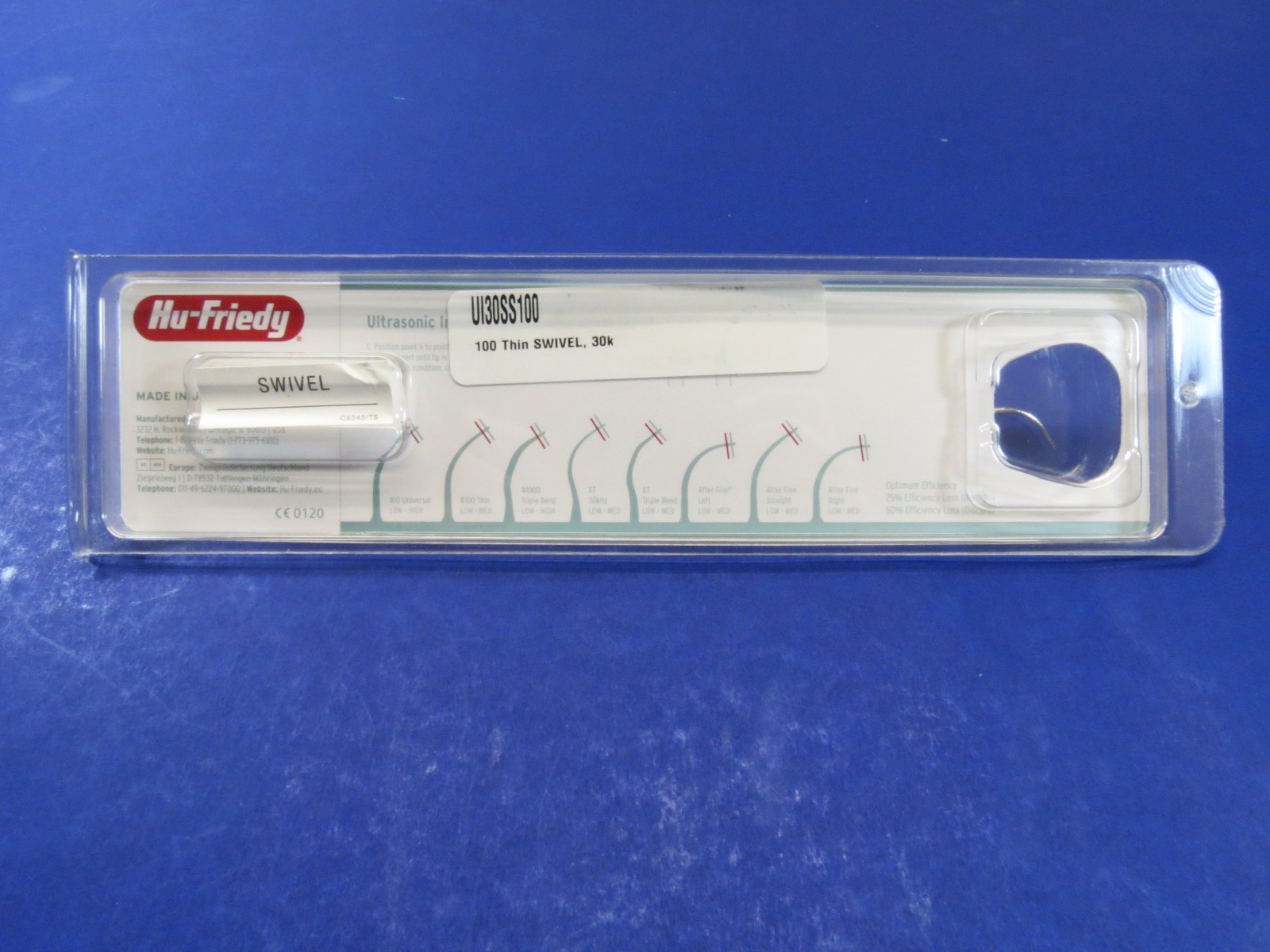 Insert Cavitron Ultrasonic 30 KHZ No.100 Thin Universal UI30SS100 HU FRIEDY
