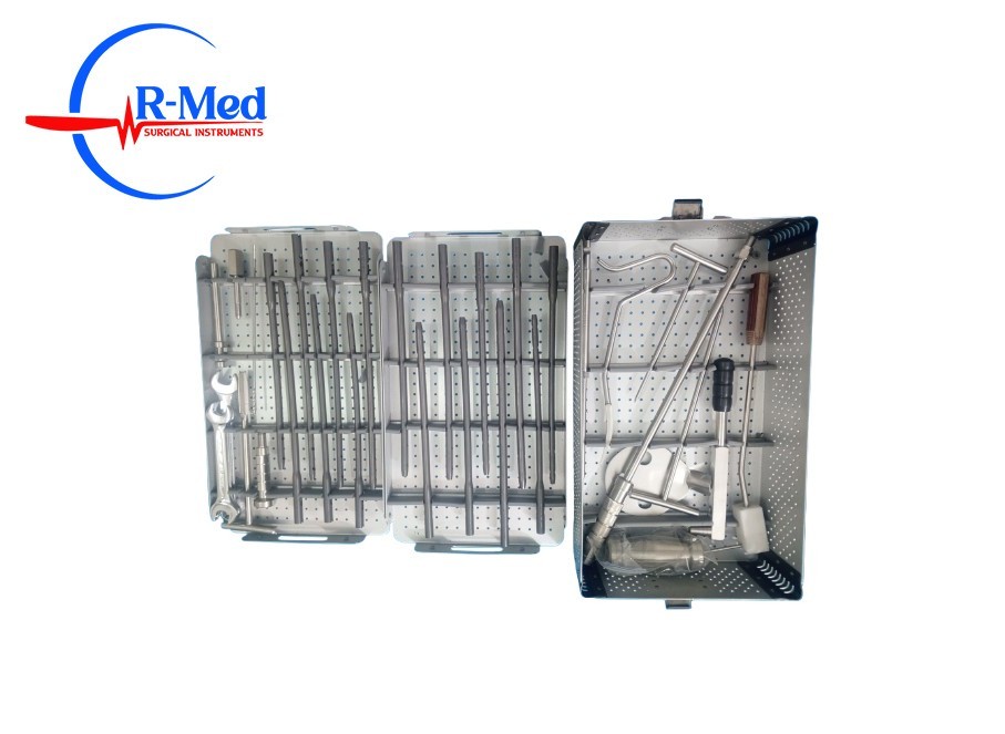 Tibia & Femur Nail Instrument Set & 50 Nails & 100Screw & Aluminum Box-189 Pc-SS