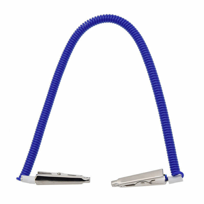 20 Pcs Dental Plastic Reusable Flexible Coil Stretchy Chain Napkin Holder Blue
