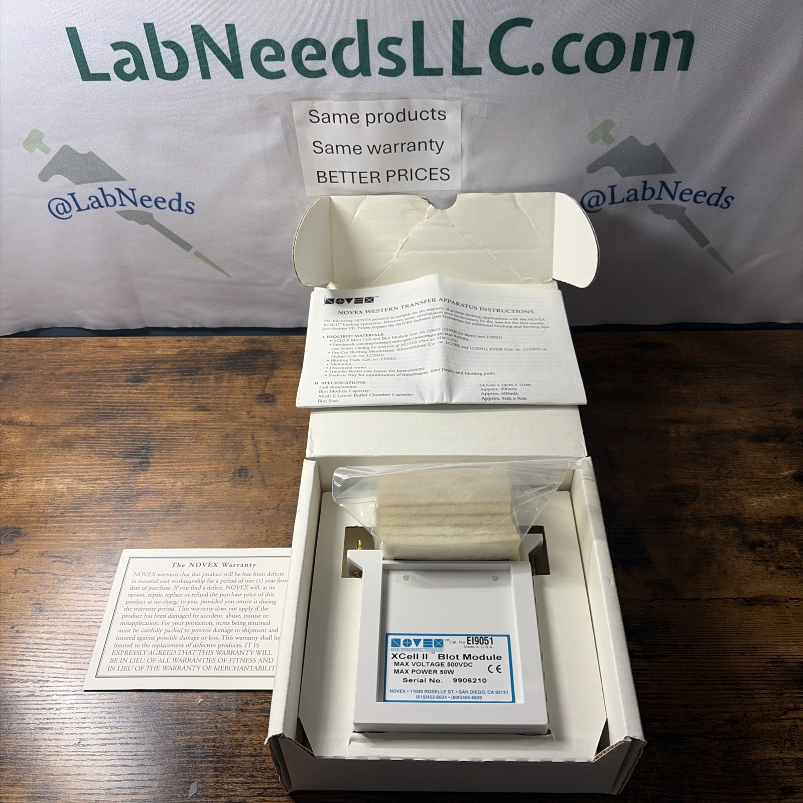 Life Technologies Novex EI9051 XCell II Blot Module 500VDC 50W w/ EI9052