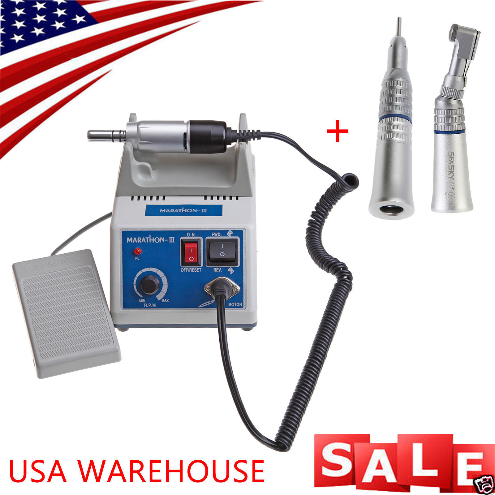 Dental Lab Marathon-III Micromotor N3 /Contra Angle Straight Handpiece E type st