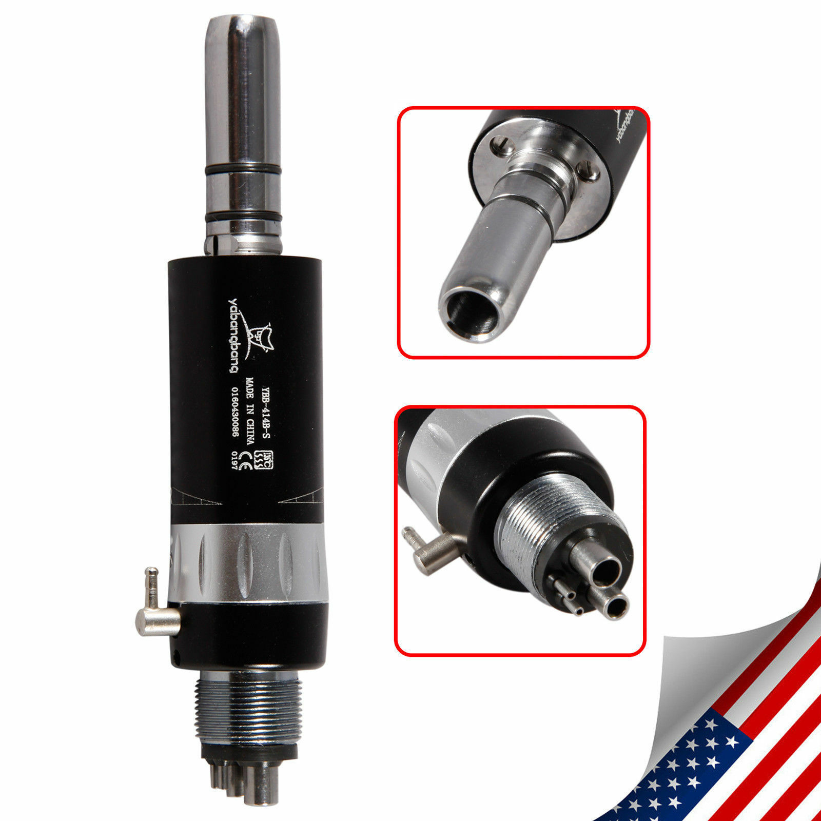 NSK Style Dental Slow Low Speed Handpiece Push /Manual Chuck Contra Angle Motor