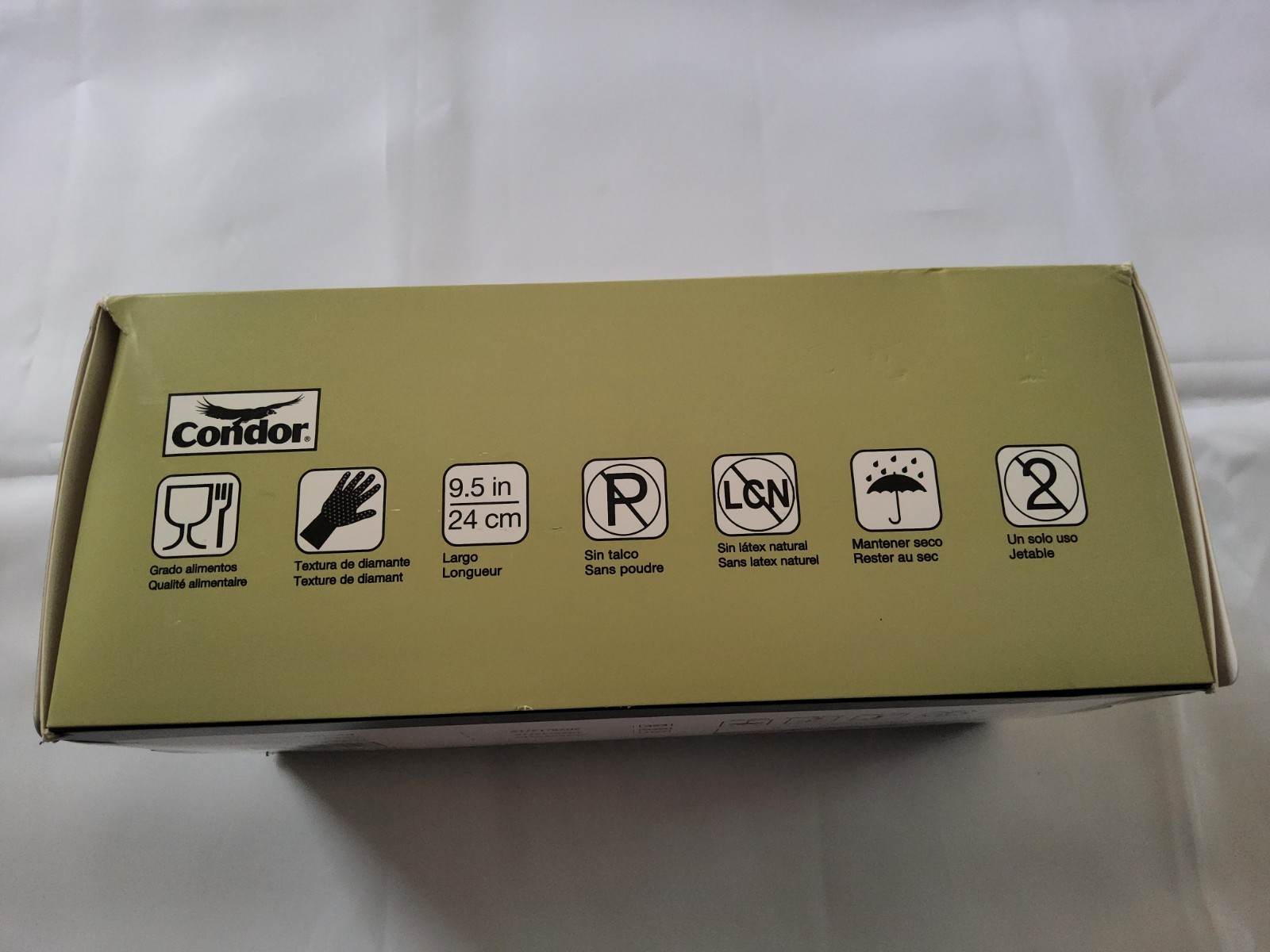 CONDOR Nitrile Disposable Gloves,Black, L PK100 819MF5 Diamond texture NEW