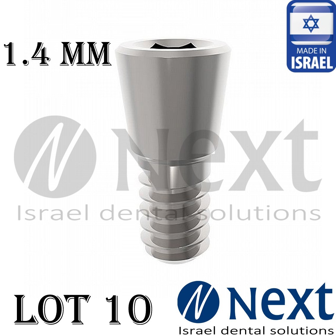 Lot X 10 Connect Direct Prosthetic Screw M1.4 Titanium Grade 5 CAD CAM Exocad