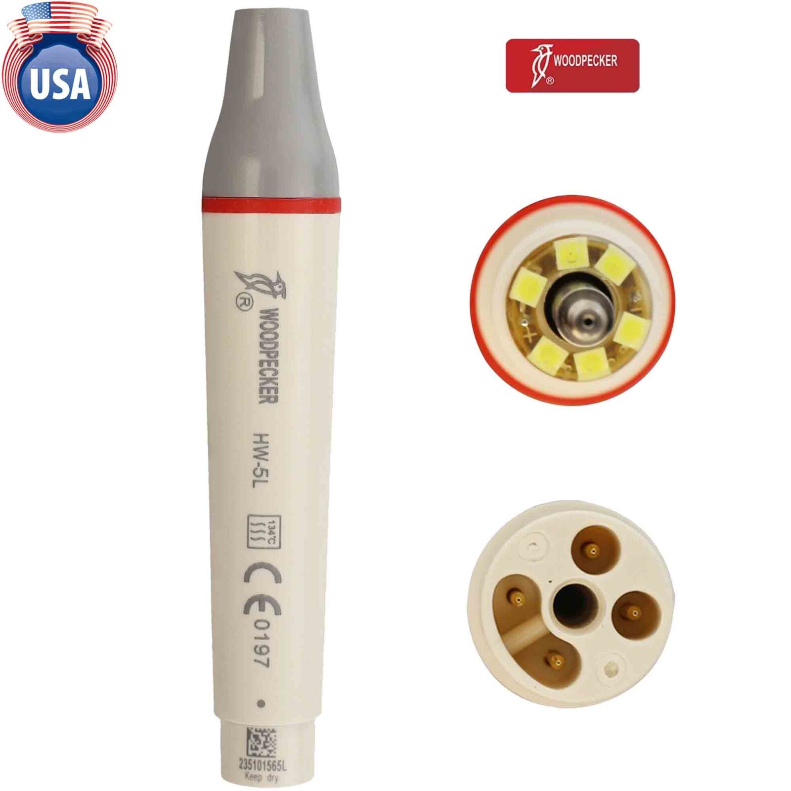 Woodpecker HW-5L Dental Ultrasonic Piezo Scaler Handpiece LED For UDS-E P N2 N3