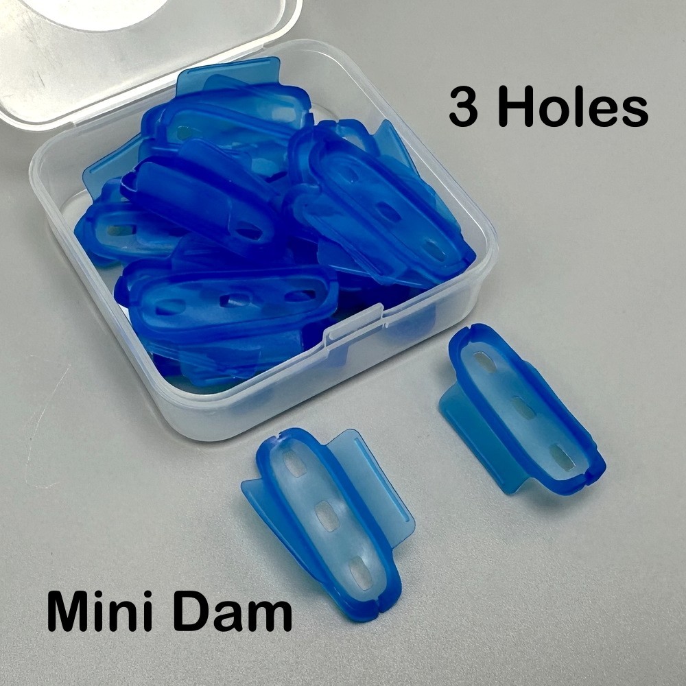 20pcs Dental Mini Dam MiniDam Rubber Dam Clamp Holder Dental Silicone Rubber Dam