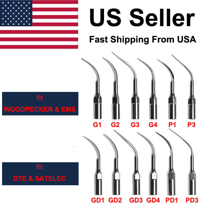 5× Dental Ultrasonic Piezo Scaler Tips fit Woodpecker EMS DTE SATELEC Handpiece