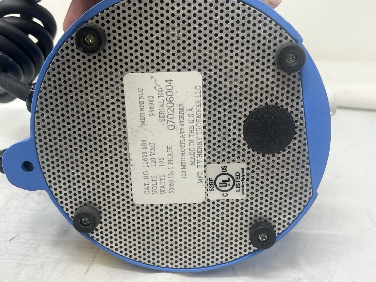 Henry Troemner Mini Hotplate Stirrer 120V 12620-986 Magnetic Hot Plate Mixer