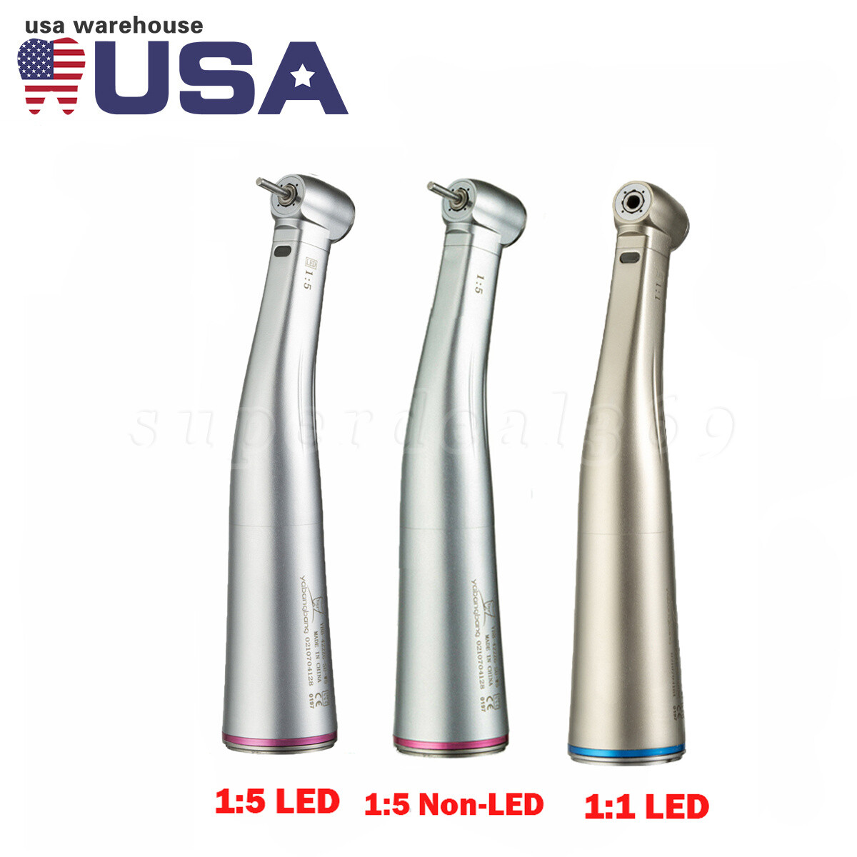 US! Dental NSK Style 1:1 1:5 Increasing (LED Light) Contra Angle Handpiece Or