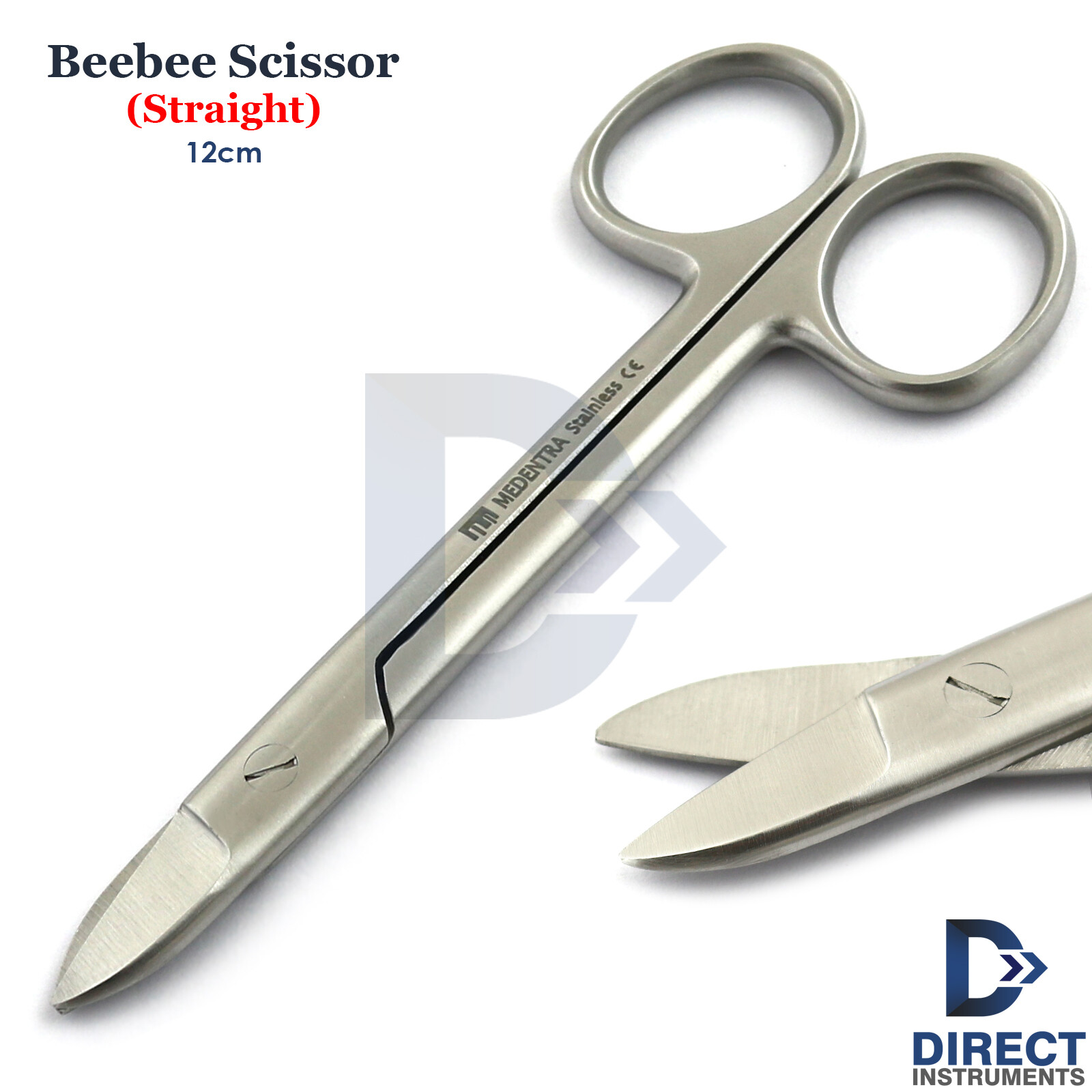 Dental Beebee Scissor Straight 12cm Crown & Collar Trimming Wire Cutting Tissue
