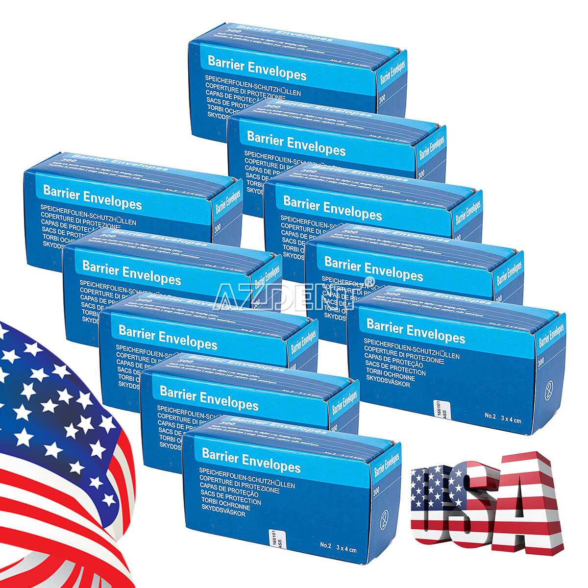 3000Pcs Barrier Envelopes SIZE #2 for X-Ray ScanX Phosphor Storage Plates USA
