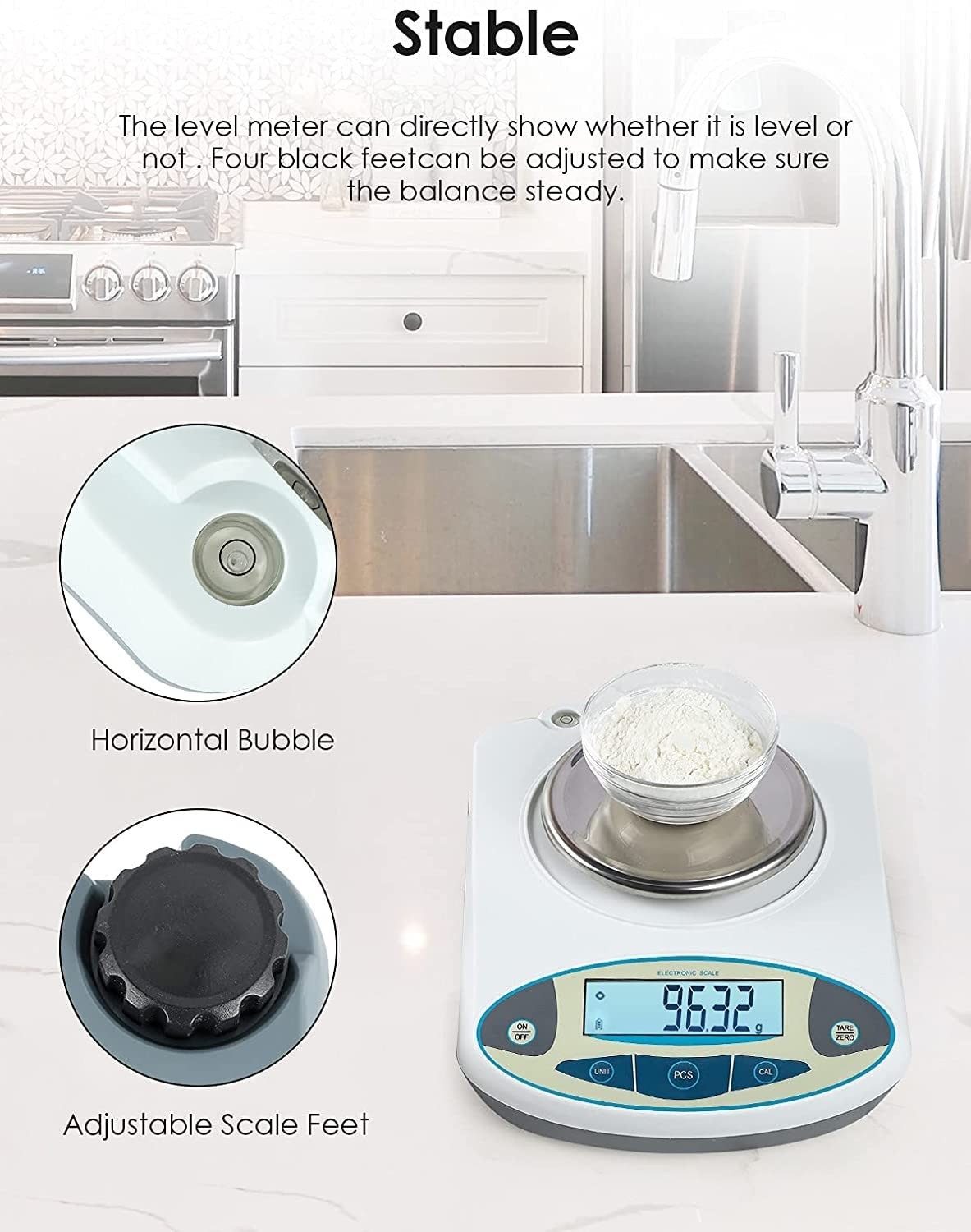 3000g Digital Analytical Balance – 0.01g Accuracy