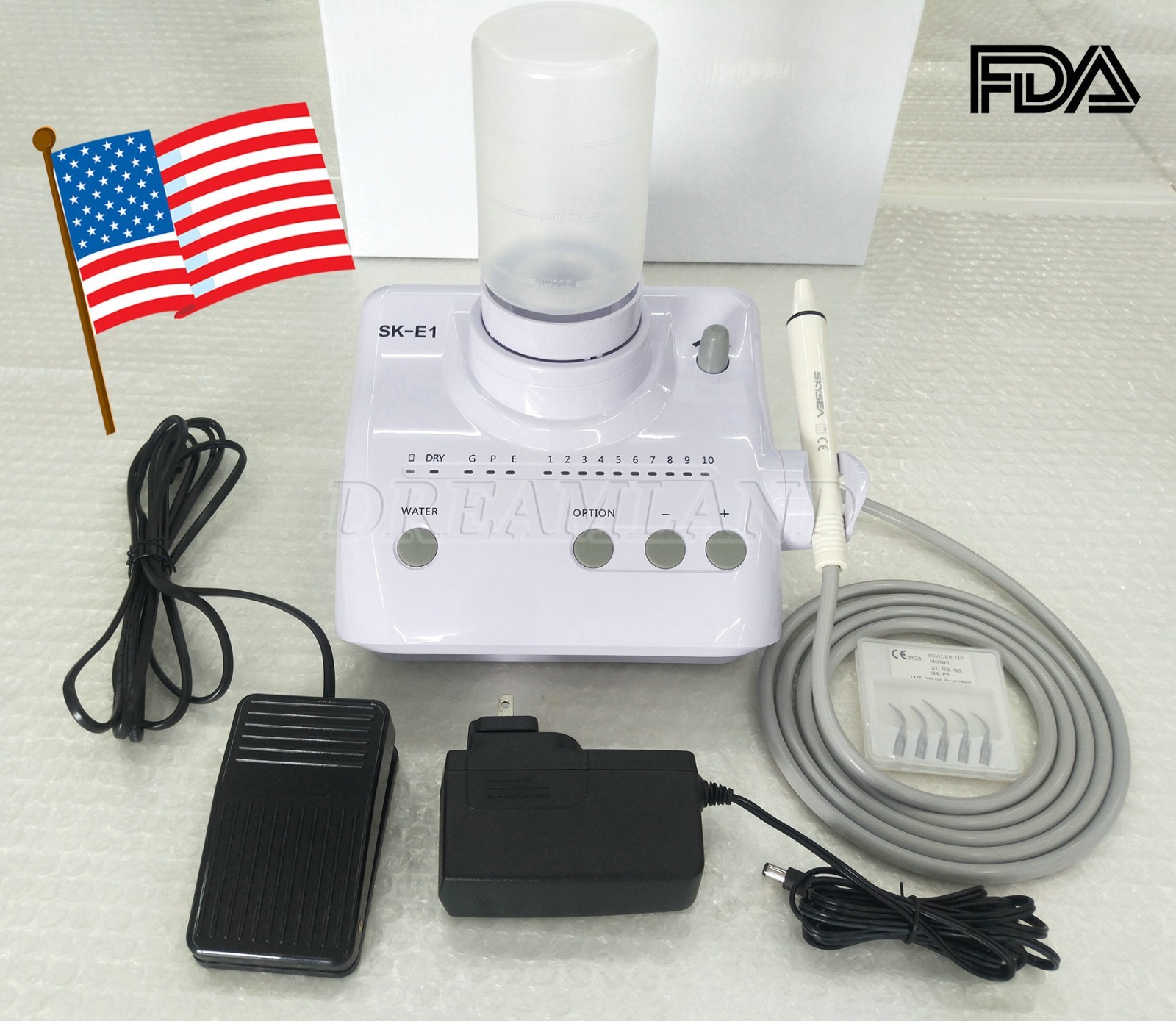 Dental Portable Ultrasonic Piezo Scaler W/ auto water supply fit EMS CE&NEW