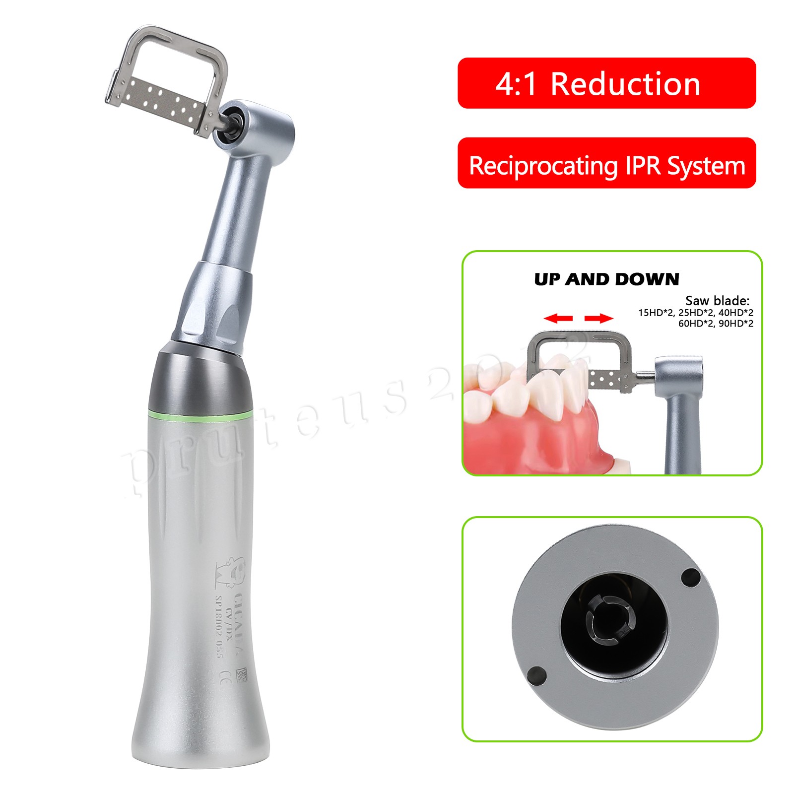 4:1 Reduction Reciprocating IPR Strips Contra Angle Handpiece Kit CICADA