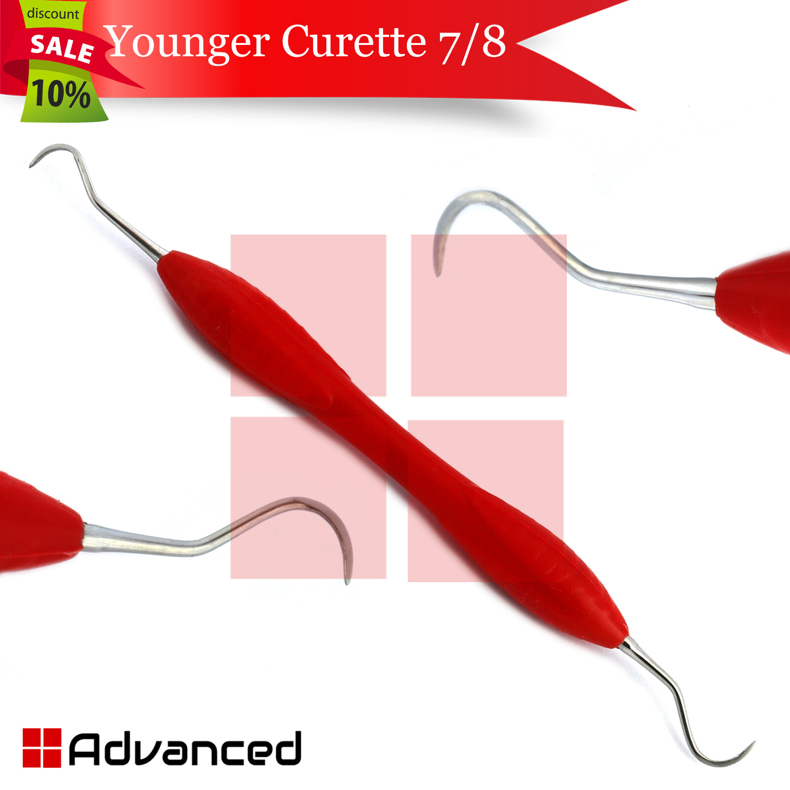 Younger-Good Curette Dentist Hand Scalers Dental Tartar Scraper Silicone Handle