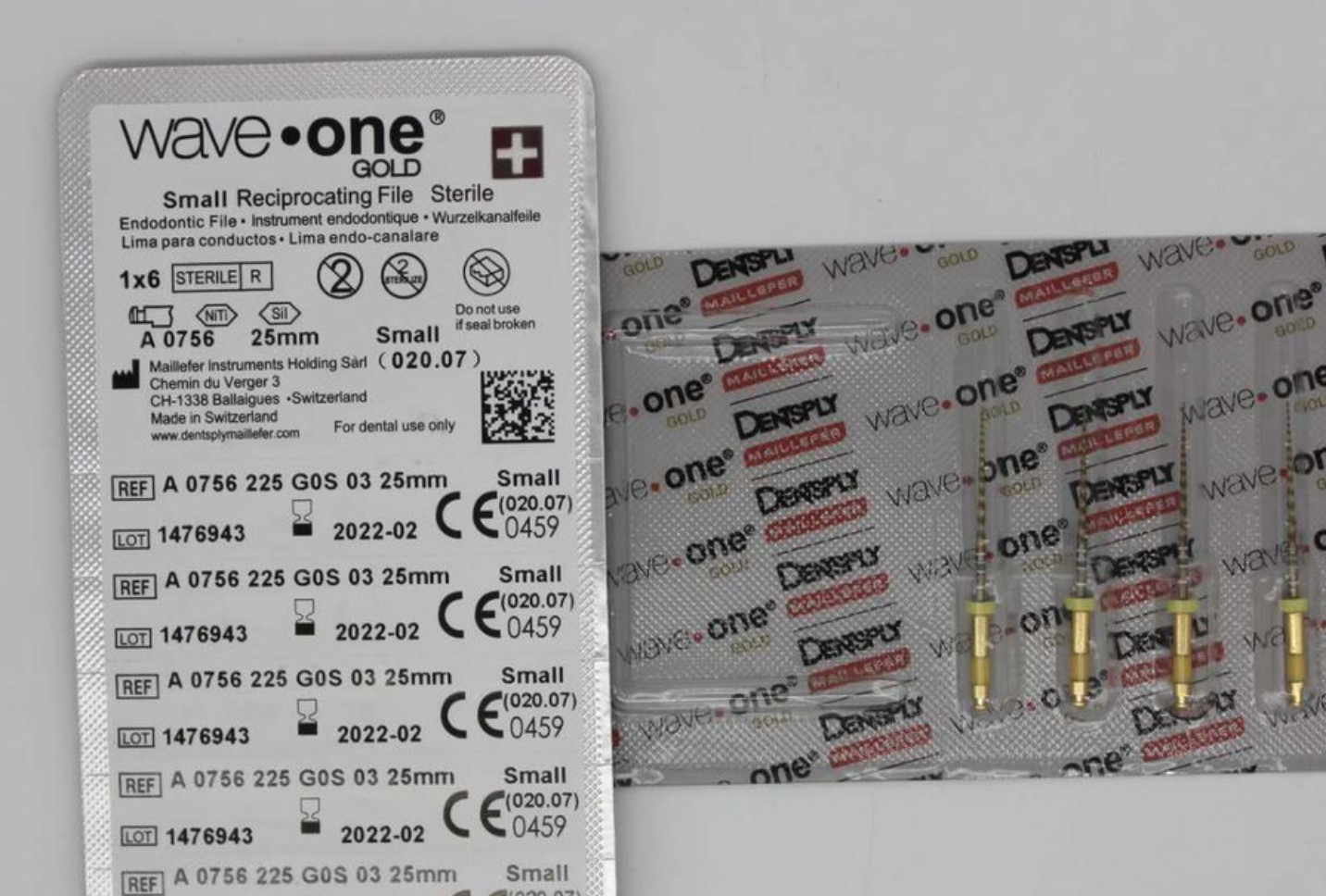 Waveone Gold Wave One Small Yellow Endodontic File Root Canal Dentsply 4pk 25mm