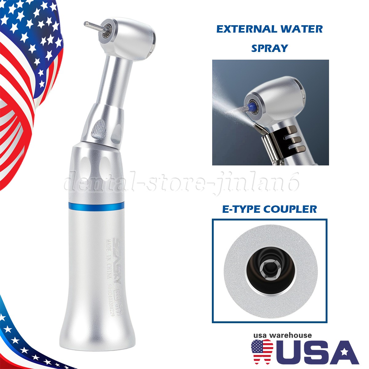 Dental Low Slow Speed Contra Angle Handpiece Fit FG 1.6mm Burs E-type