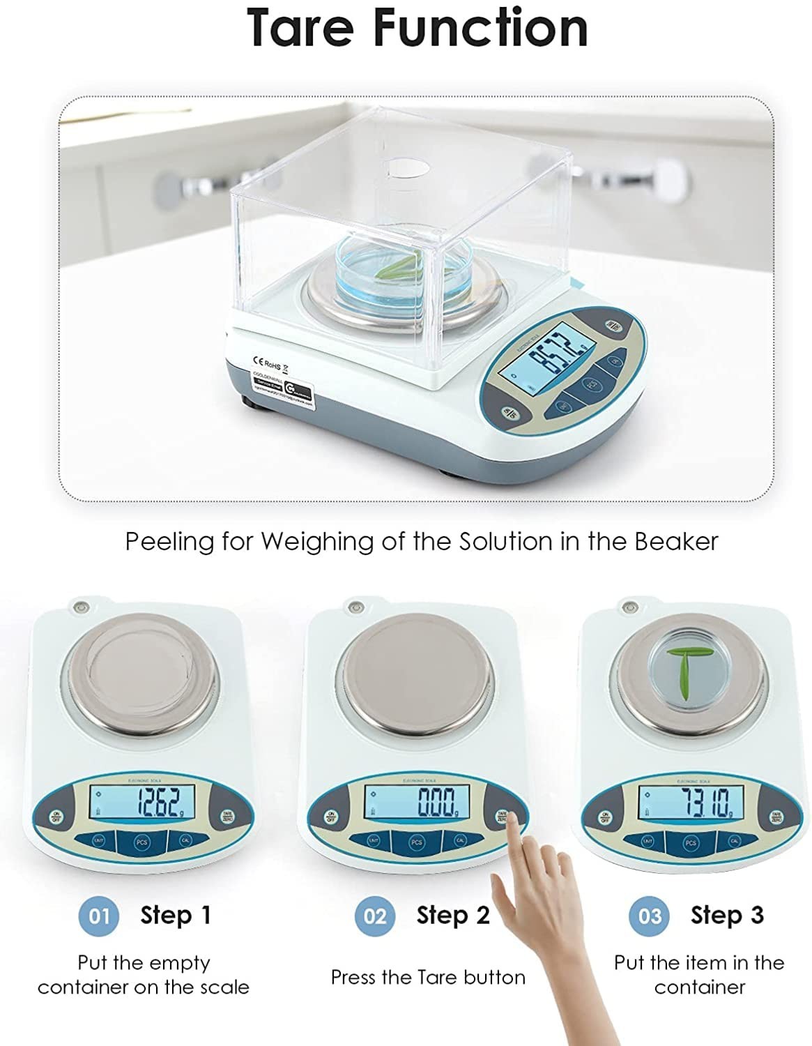 3000g Digital Analytical Balance – 0.01g Accuracy