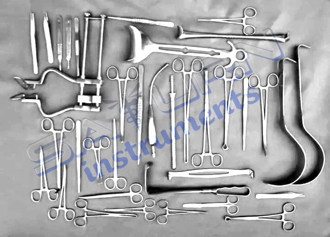 General Surgery Basic Laparotomy Surgical Instruments 34 PCS Set