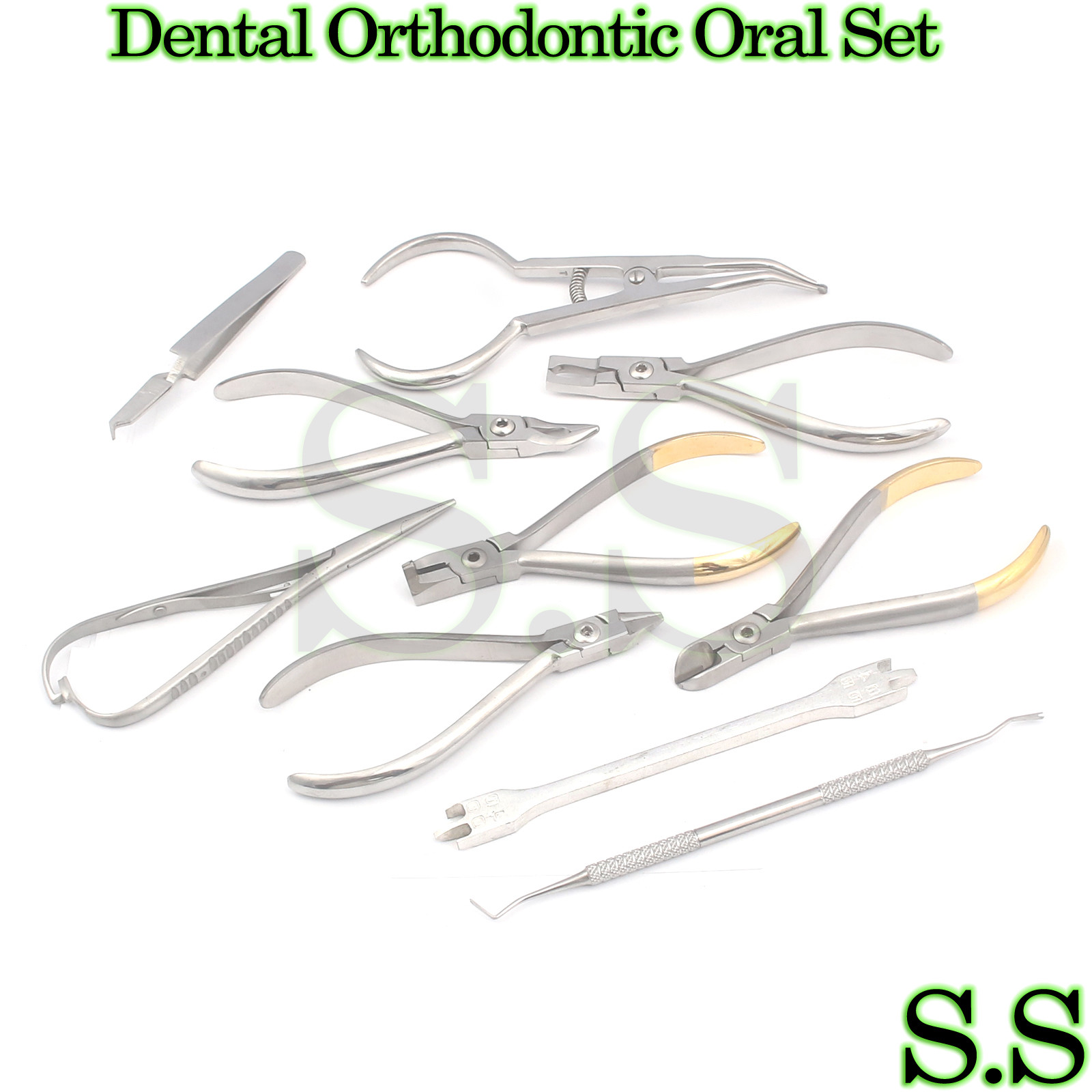 New 11 Pcs. Orthodontic Oral Set Ortho Dental Instrument DN-523