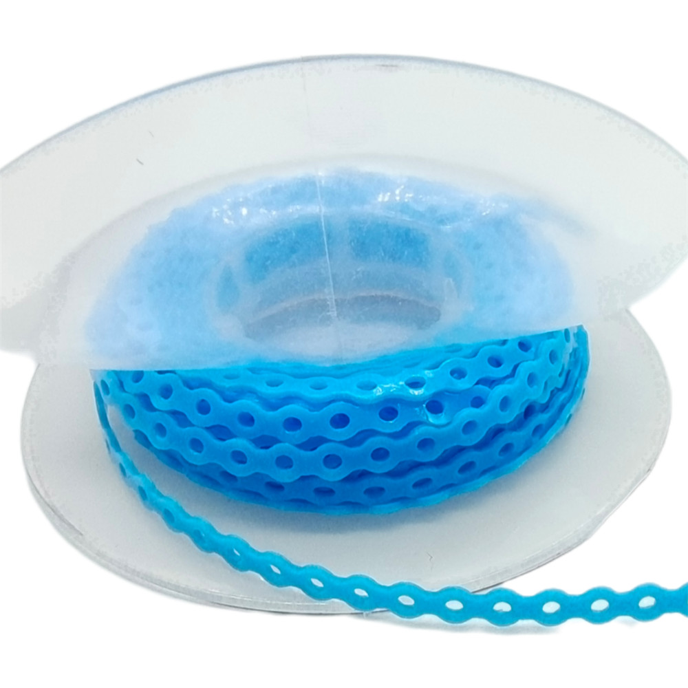 2Rolls Dental Orthodontic Colored Elastic Power Chain 15ft Continuous/Short/Long
