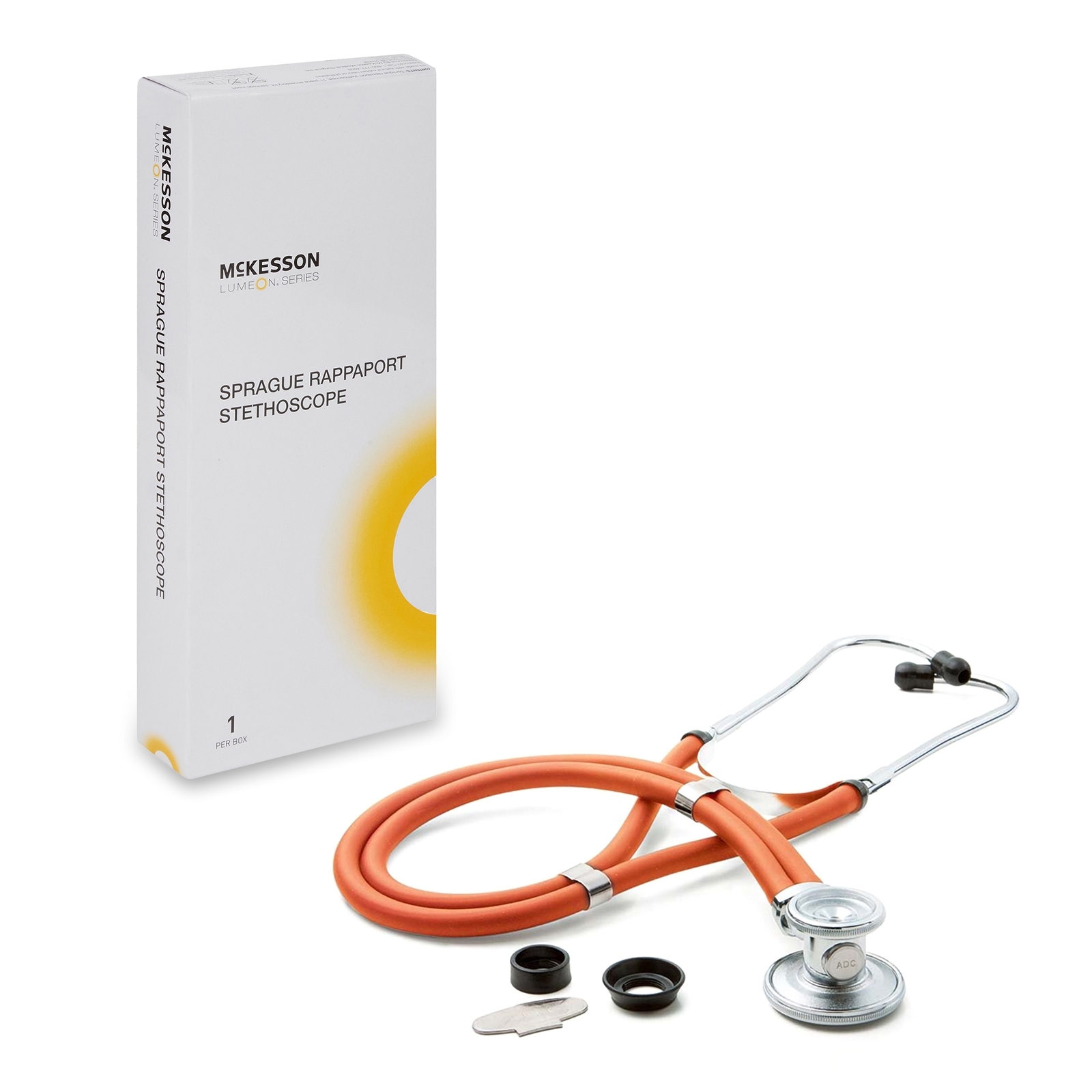 McKesson Sprague Stethoscope Orange Tube 22 inch 641NOMM 1 Ct