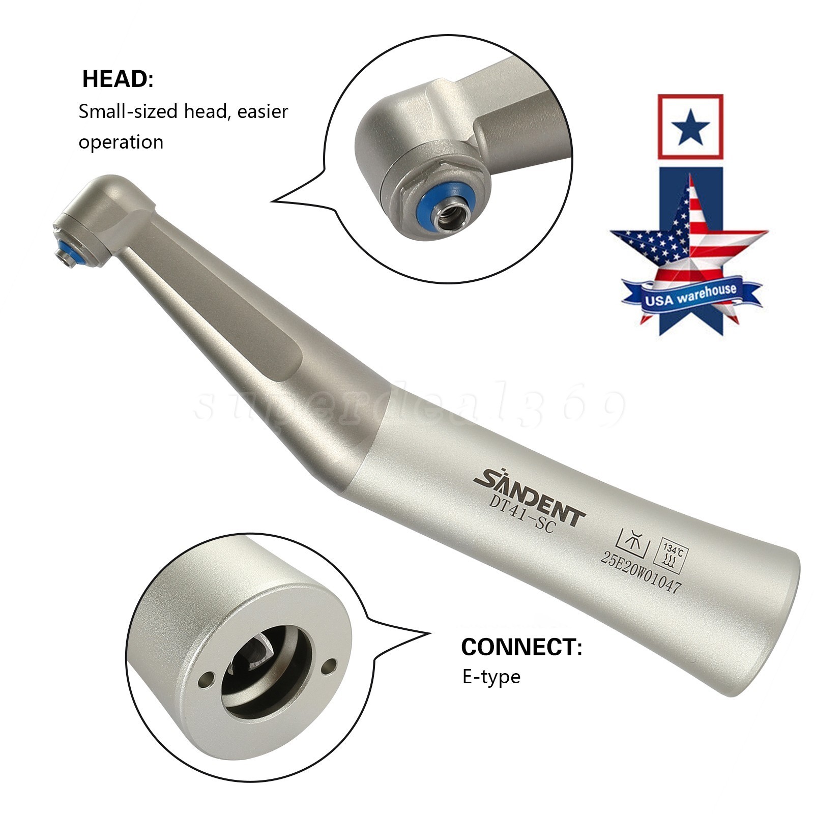 1-10 PCS Dental Prophy Handpiece Contra Angle 4:1 Screw Polishing Head Low Speed