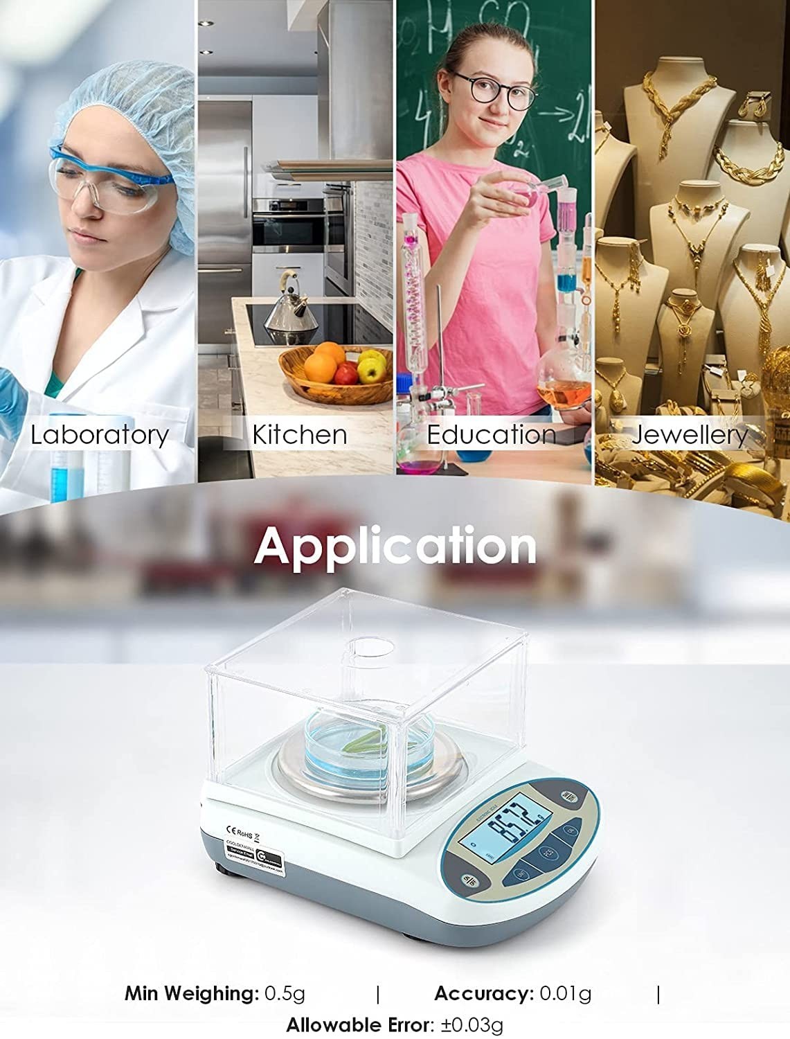 3000g Digital Analytical Balance – 0.01g Accuracy
