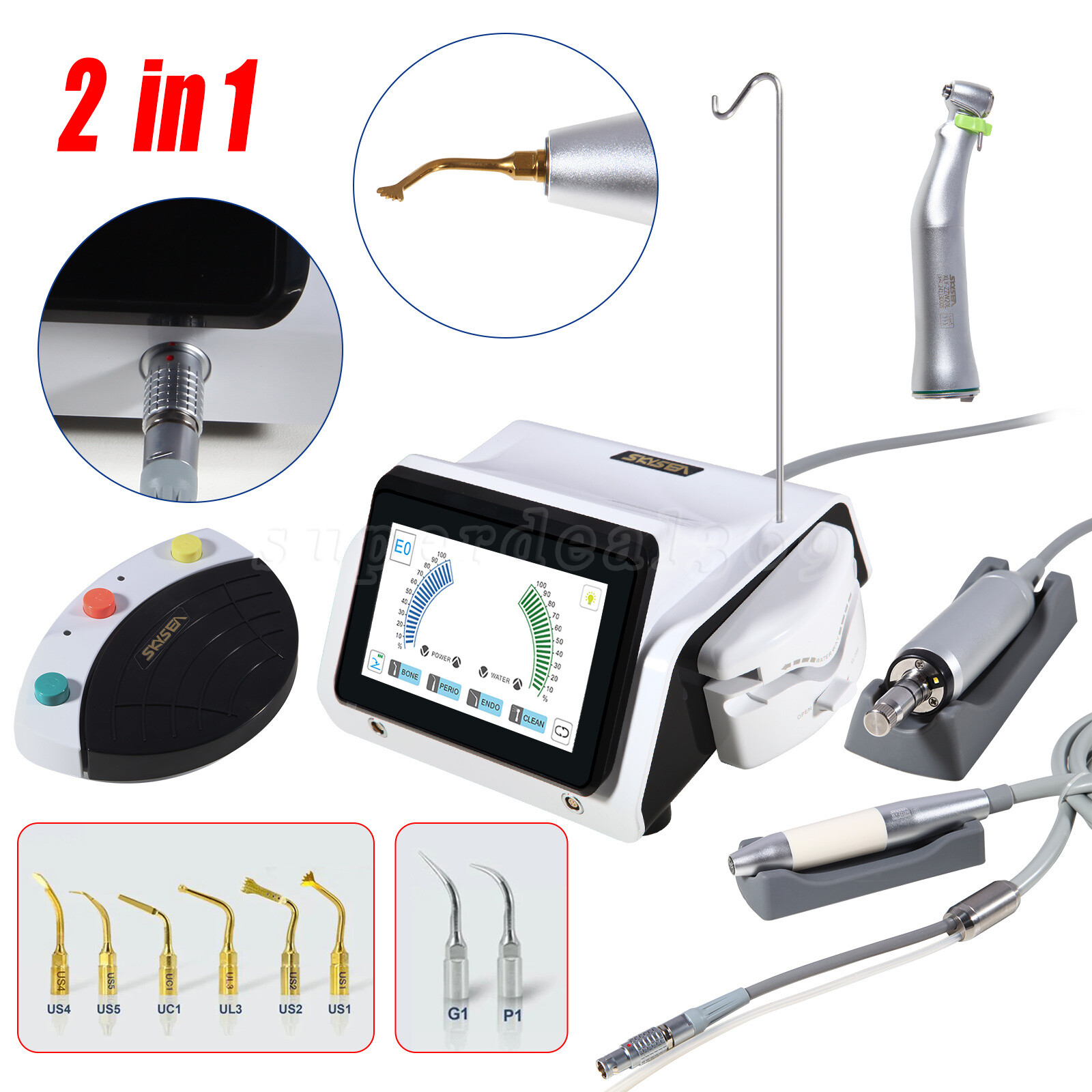 Dental Piezo Surgery & Implant Motor Device 2 IN 1 SURGIC TOUCH Bone Cutter po