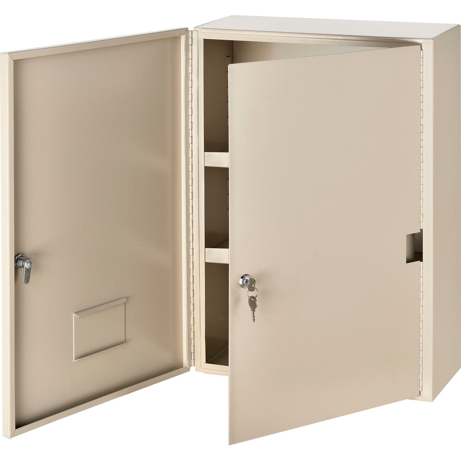 Medium Narcotics Cabinet Double Door Door Lock 16″W x 8″D x 24″H Beige