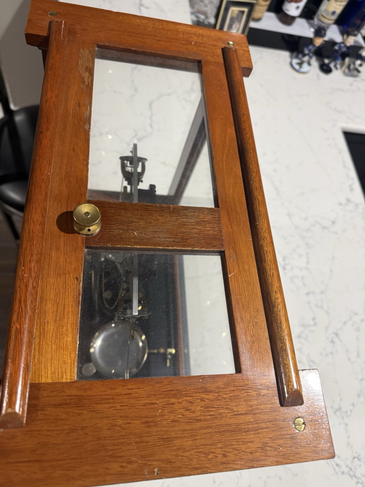 Christian Becker Chainomatic Analytical Balance w/ Wood & Glass Case, Weights